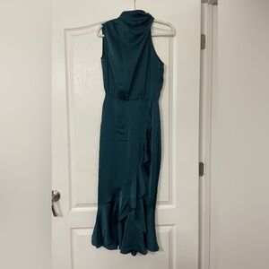 Hello Molly Asymmetrical Teal Dress